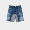 Shorts hybrides délavés et légèrement déchirés