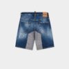 Shorts hybrides délavés et légèrement déchirés