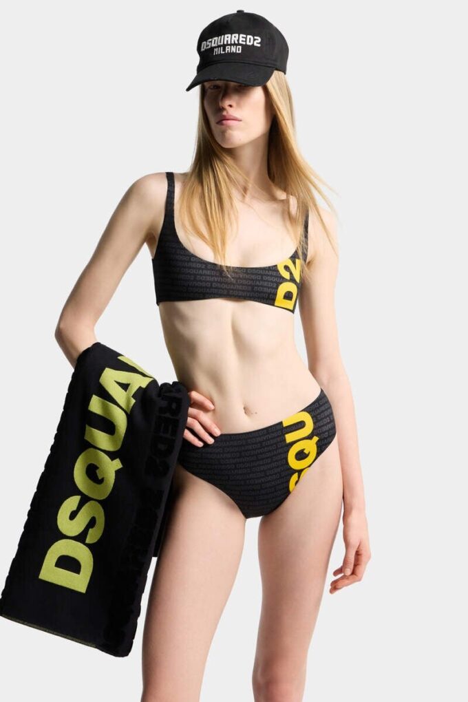 Slip de bikini avec logo Dsquared2 Slip de bikini avec logo Dsquared2