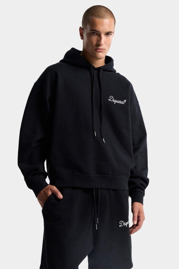 Sweat à capuche D2 Signature à coupe décontractée