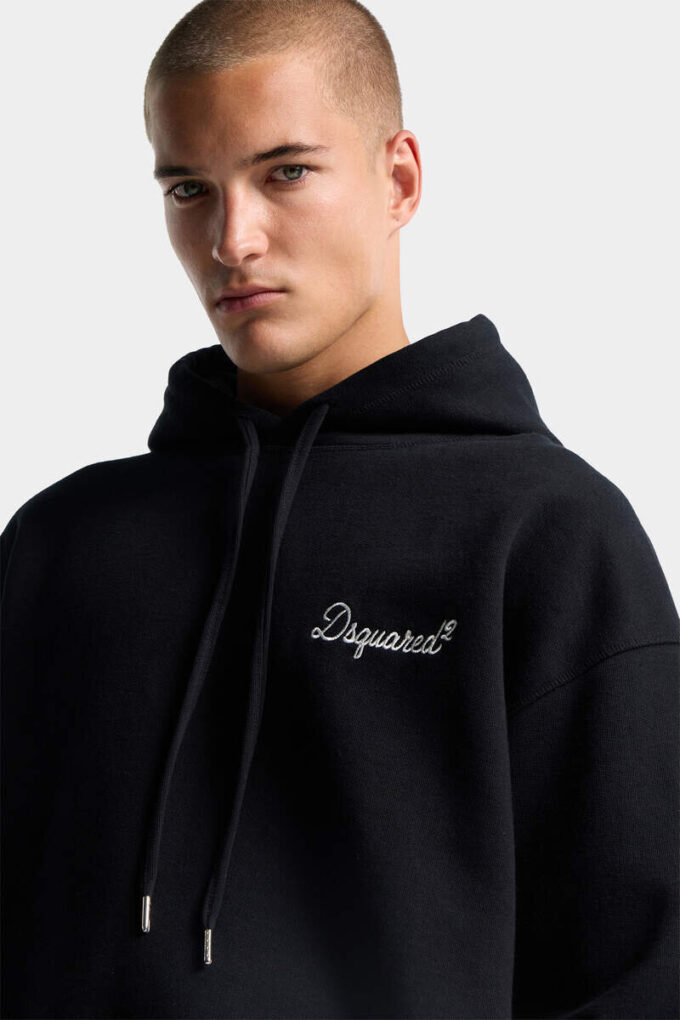 Sweat à capuche D2 Signature à coupe décontractée