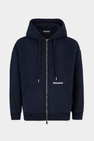 Sweat à capuche zippé coupe boyfriend avec logo Dsquared2 Sweat à capuche zippé coupe boyfriend avec logo Dsquared2