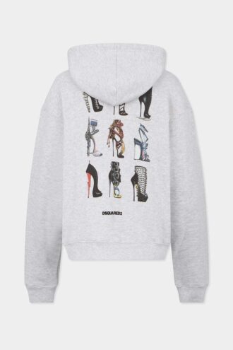 Sweat à capuche zippé Iconique à coupe boyfriend