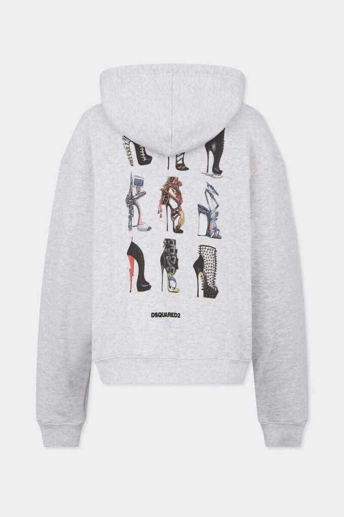 Sweat à capuche zippé Iconique à coupe boyfriend