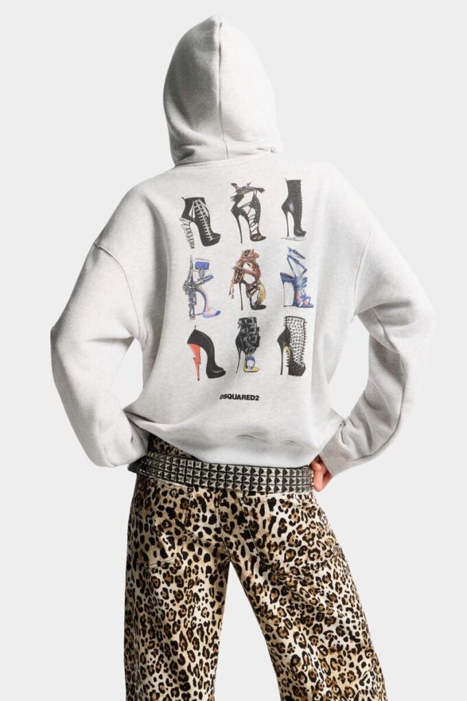 Sweat à capuche zippé Iconique à coupe boyfriend