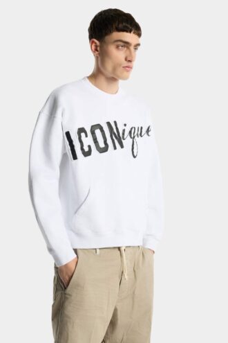 Sweat-shirt à col rond Iconique Relax Fit