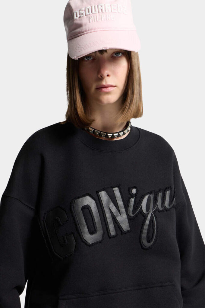 Sweat-shirt à col rond Iconique Relax Fit