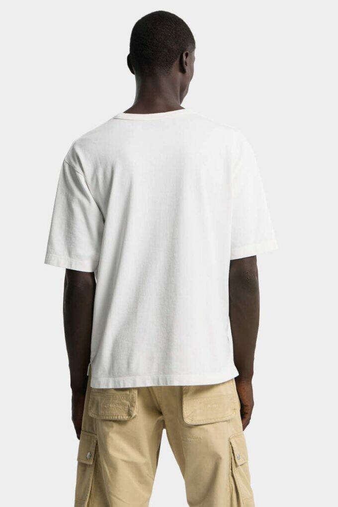 T-shirt ample teint façon vintage