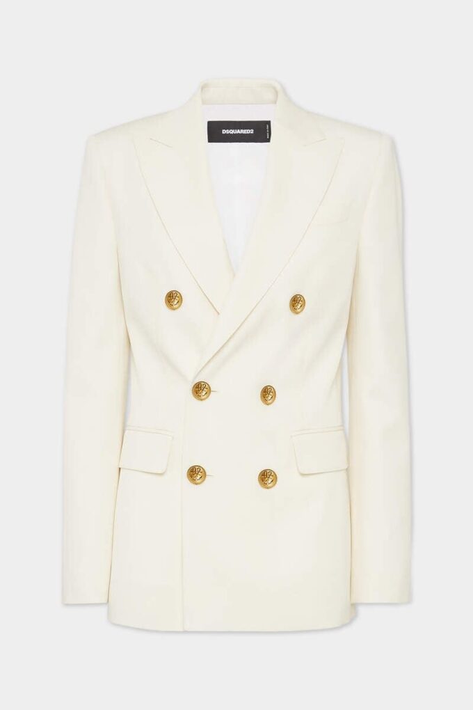 Veste Carolyn à double boutonnage et col en pointe