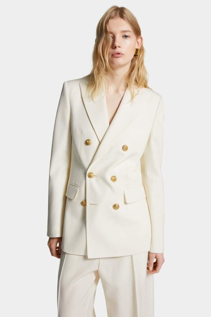 Veste Carolyn à double boutonnage et col en pointe