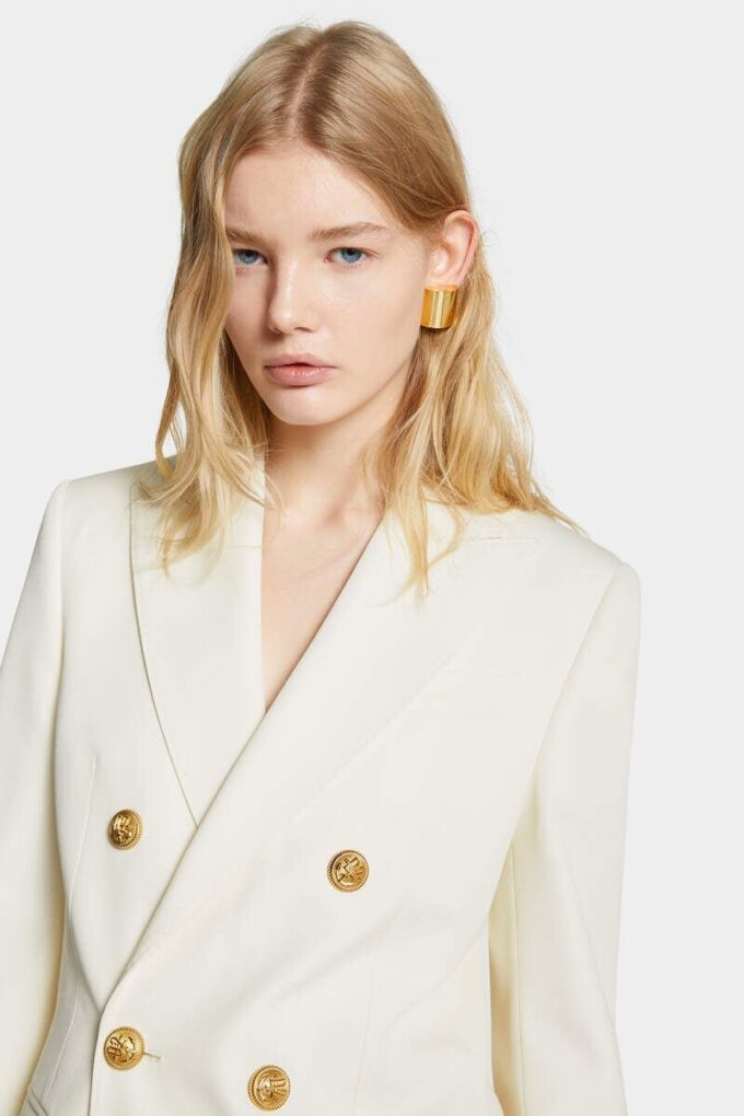 Veste Carolyn à double boutonnage et col en pointe