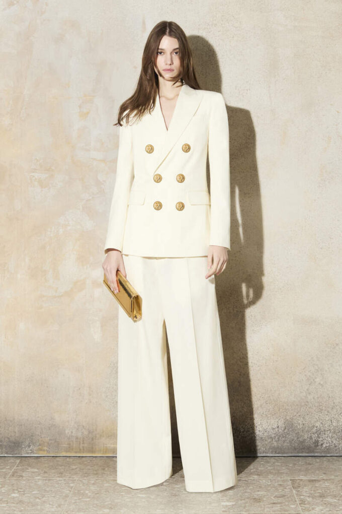 Veste Carolyn à double boutonnage et col en pointe