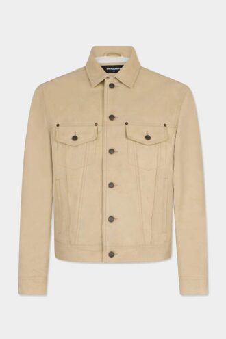 Veste en cuir style jean