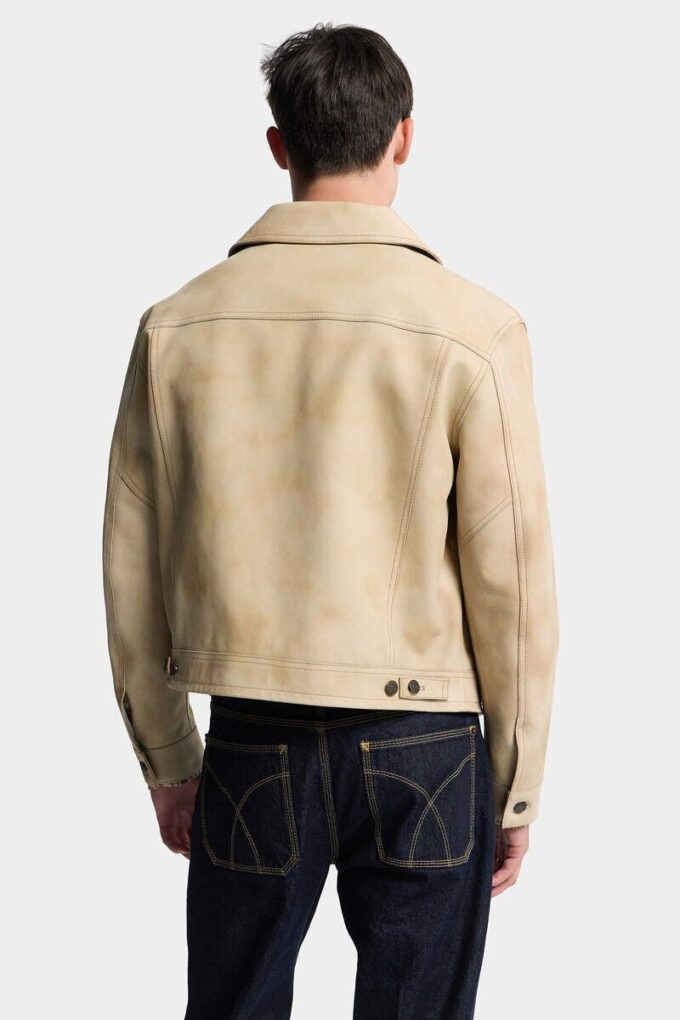 Veste en cuir style jean Veste en cuir style jean