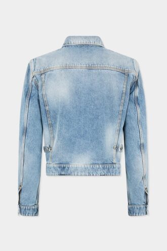 Veste en jean délavé « Light Diagonale » style années 70