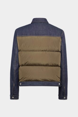 Veste en jean matelassée hybride