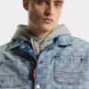 Veste en jean utilitaire délavée claire Veste en jean utilitaire délavée claire