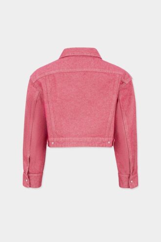Veste en jeans carrée en denim Oxford