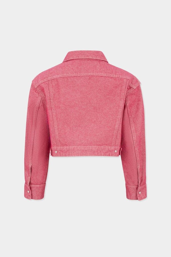 Veste en jeans carrée en denim Oxford