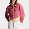 Veste en jeans carrée en denim Oxford