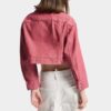 Veste en jeans carrée en denim Oxford