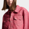 Veste en jeans carrée en denim Oxford