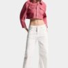 Veste en jeans carrée en denim Oxford