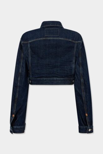 Veste en jeans courte et carrée Cimosa Authentic Japanese