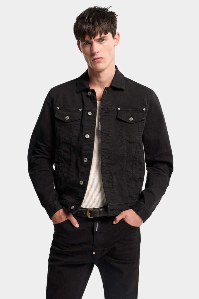 Veste en jeans teint en pièce Veste en jeans teint en pièce