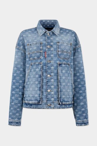 Veste en jeans unisexe délavée claire